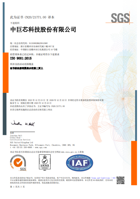 ISO 9001 中文